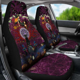 Celtic Samhain Black Cat With Pentagram Symbol Car Seat Covers - Happy Halloween - 21 102802 - YourCarButBetter