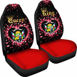 Central African Republic Car Seat Cover Couple King Queen 105905 - YourCarButBetter