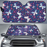 Colorful Butterfly Flower Pattern.Eps Car Auto Sun Shades 172609 - YourCarButBetter
