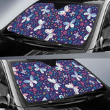 Colorful Butterfly Flower Pattern.Eps Car Auto Sun Shades 172609 - YourCarButBetter
