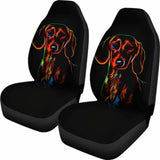 Colorful Dachshund Car Seat Cover 092813 - YourCarButBetter