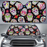 Colorful Sugar Skulls Car Sun Shades 172609 - YourCarButBetter