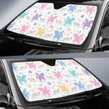 Colorful Unicorn Rainbow Heart Pattern Car Auto Sun Shades 172609 - YourCarButBetter
