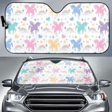 Colorful Unicorn Rainbow Heart Pattern Car Auto Sun Shades 172609 - YourCarButBetter