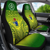 Cook Islands Car Seat Covers - Cook Islands Flag Turtle Coat Of Arms Premium - New Amazing 091114 - YourCarButBetter