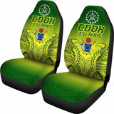 Cook Islands Car Seat Covers - Cook Islands Flag Turtle Coat Of Arms Premium - New Amazing 091114 - YourCarButBetter