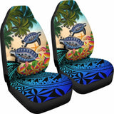 Cook Islands Car Seat Covers - Polynesian Turtle Coconut Tree And Plumeria Amazing 091114 - YourCarButBetter