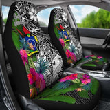Cook Islands Car Seat Covers - Turtle Plumeria Banana Leaf - Amazing 091114 - YourCarButBetter