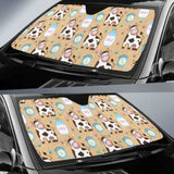 Cow Bottle Of Milk Pattern Car Auto Sun Shades 172609 - YourCarButBetter