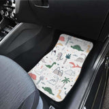 Cute Cartoon Dinosaurs Tree Pattern Front And Back Car Mats 154813 - YourCarButBetter