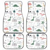 Cute Cartoon Dinosaurs Tree Pattern Front And Back Car Mats 154813 - YourCarButBetter