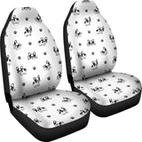 Cute French Bulldog Paw Pattern Car Seat Covers 210602 - YourCarButBetter
