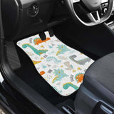 Cute Funny Kids Dinosaurs Pattern Front And Back Car Mats 154813 - YourCarButBetter