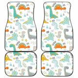 Cute Funny Kids Dinosaurs Pattern Front And Back Car Mats 154813 - YourCarButBetter