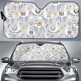 Cute Llama Alpaca Pattern Car Auto Sun Shades 103406 - YourCarButBetter