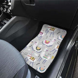 Cute Llama Alpaca Pattern Front And Back Car Mats 194013 - YourCarButBetter