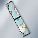 Cute Snowman Snowflake Pattern Car Auto Sun Shades 172609 - YourCarButBetter