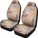 Dachshund Brown Color Theme Car Seat Covers 092813 - YourCarButBetter