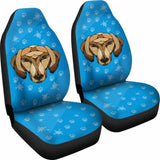 Dachshund Face Blue Car Seat Covers Bestselling 092813 - YourCarButBetter