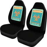 Danger Sign Biohazard Leave This Area Car Seat Covers Custom 2 212903 - YourCarButBetter