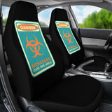 Danger Sign Biohazard Leave This Area Car Seat Covers Custom 2 212903 - YourCarButBetter