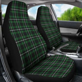 Dark Green And White Plaid Tartan Scottish Car Seat Covers 161012 - YourCarButBetter