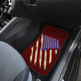 Dark Red American Flag Car Floor Mats 211206 - YourCarButBetter