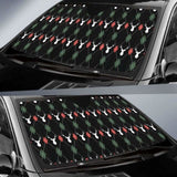 Deer Christmas New Year Pattern Argyle Car Auto Sun Shades 172609 - YourCarButBetter