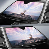 Deer Cliff Sea Hd 4K Car Sun Shade 172609 - YourCarButBetter