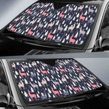 Deers Winter Christmas Pattern Car Auto Sun Shades 172609 - YourCarButBetter
