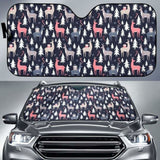 Deers Winter Christmas Pattern Car Auto Sun Shades 172609 - YourCarButBetter