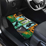 Dinosaurs Print Pattern Front And Back Car Mats 154813 - YourCarButBetter