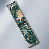 Dinosaurs Tropical Leaves Flower Pattern Car Auto Sun Shades 182102 - YourCarButBetter