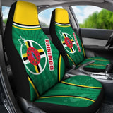 Dominica Car Seat Covers Circle Stripes Flag Version Amazing 092813 - YourCarButBetter