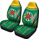 Dominica Car Seat Covers Circle Stripes Flag Version Amazing 092813 - YourCarButBetter