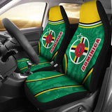 Dominica Car Seat Covers Circle Stripes Flag Version Amazing 092813 - YourCarButBetter