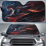 Dragon Fire Car Sun Shade 172609 - YourCarButBetter