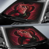 Dragon With Rose Mystical Car Sun Shades Amazing Gift 210101 - YourCarButBetter