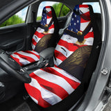 Eagle Fly American Flag Day Car Seat Covers Amazing 211101 - YourCarButBetter