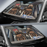 Family Bear Drink Beer Blue Moon Car Sun Shade Funny 172609 - YourCarButBetter