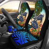 Fiji Car Seat Covers - Polynesian Turtle Coconut Tree And Plumeria Amazing 091114 - YourCarButBetter