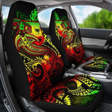 Fiji Car Seat Covers - Reggae Shark Polynesian Tattoo - 102802 - YourCarButBetter