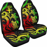 Fiji Polynesian Car Seat Covers - Reggae Tentacle Turtle - 091114 - YourCarButBetter