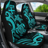 Fiji Polynesian Car Seat Covers - Turquoise Tentacle Turtle - 091114 - YourCarButBetter
