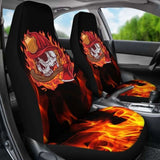 Fire Fighter Skull Car Seat Covers 101211 - YourCarButBetter