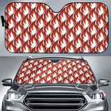 Fire Flame Symbol Design Pattern Car Auto Sun Shades 085424 - YourCarButBetter