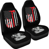 Firefighter American Flag Car Seat Covers Gift 212304 - YourCarButBetter