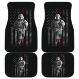 Firefighter Hero American Flag Style Car Floor Mats 211507 - YourCarButBetter