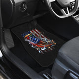Fishing Largemouth Bass with American Flag Style Car Floor Mats 210906 - YourCarButBetter