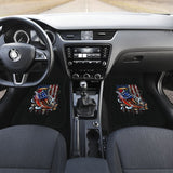 Fishing Largemouth Bass with American Flag Style Car Floor Mats 210906 - YourCarButBetter